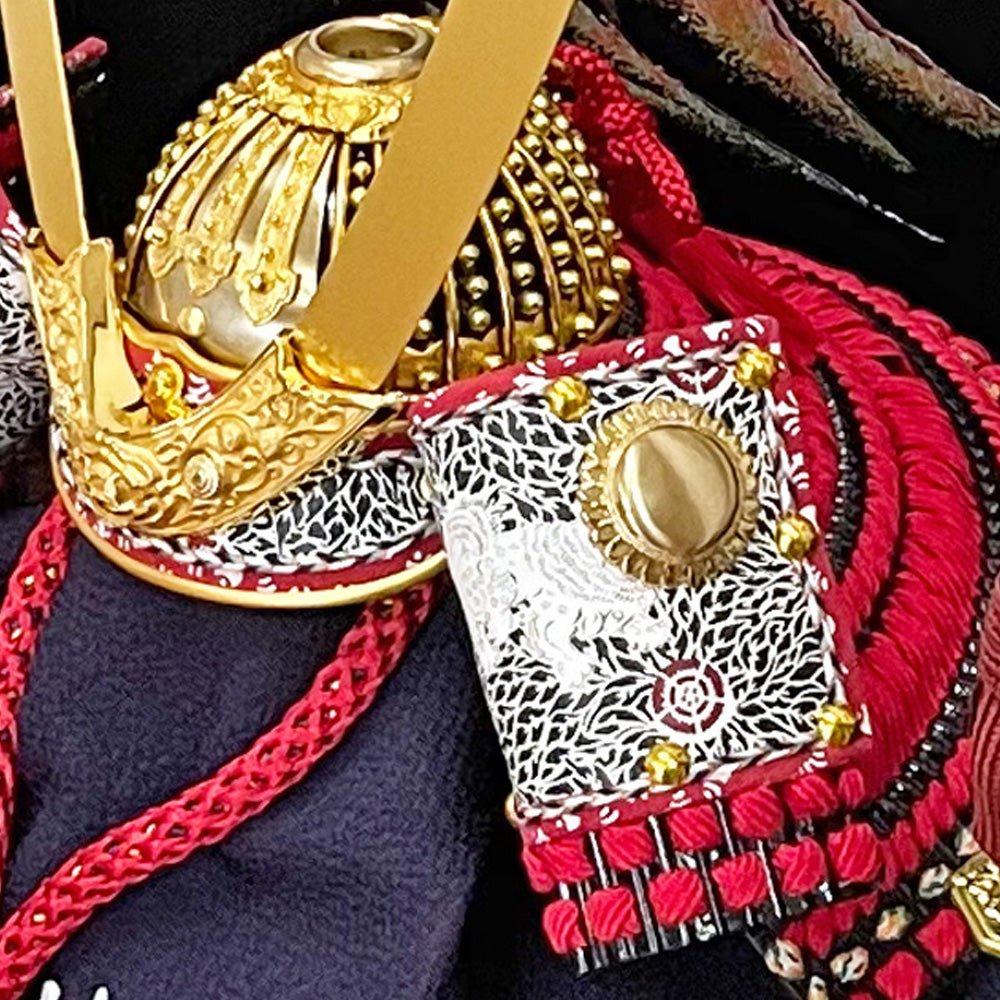 10号兜 景福|鈴甲子雄山作|五月人形 収納飾り|鋲が100個の合わせ鉢|コンパクト |おしゃれ 兜鎧飾り 端午の節句飾り こどもの日 5月人形 人気 - ひなせい 五月人形