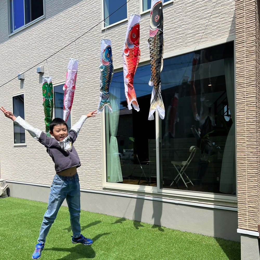 ベランダ用 鯉のぼり祥|おしゃれ2階からお手軽モダンなこいのぼり|屋外用 - ひなせい 五月人形