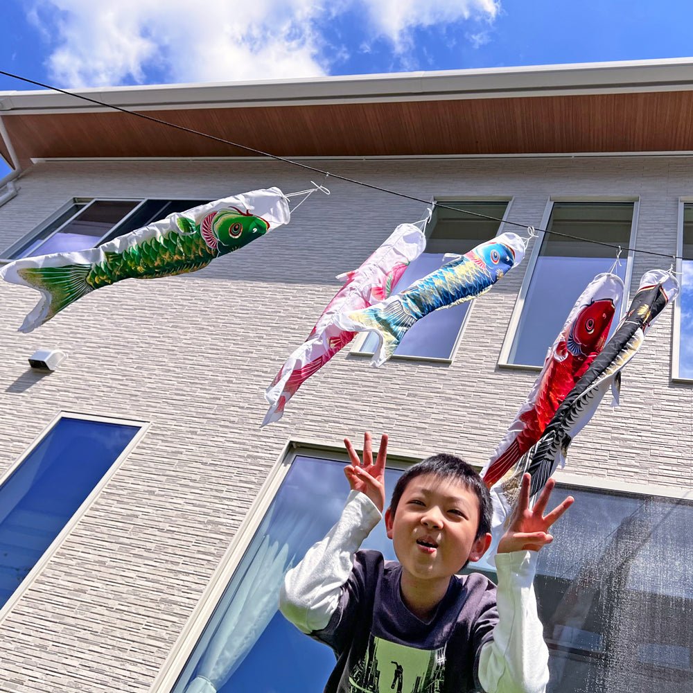 ベランダ用 鯉のぼり祥|おしゃれ2階からお手軽モダンなこいのぼり|屋外用 - ひなせい 五月人形