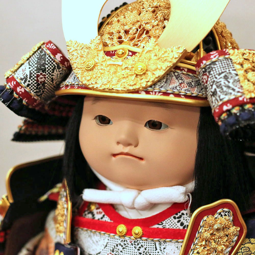 五月人形の子供大将飾り 洋| 最高級品 |国宝模写 菊一文字|コンパクト おしゃれ 兜鎧飾り 端午の節句飾り こどもの日 5月人形 人気 - ひなせい 五月人形