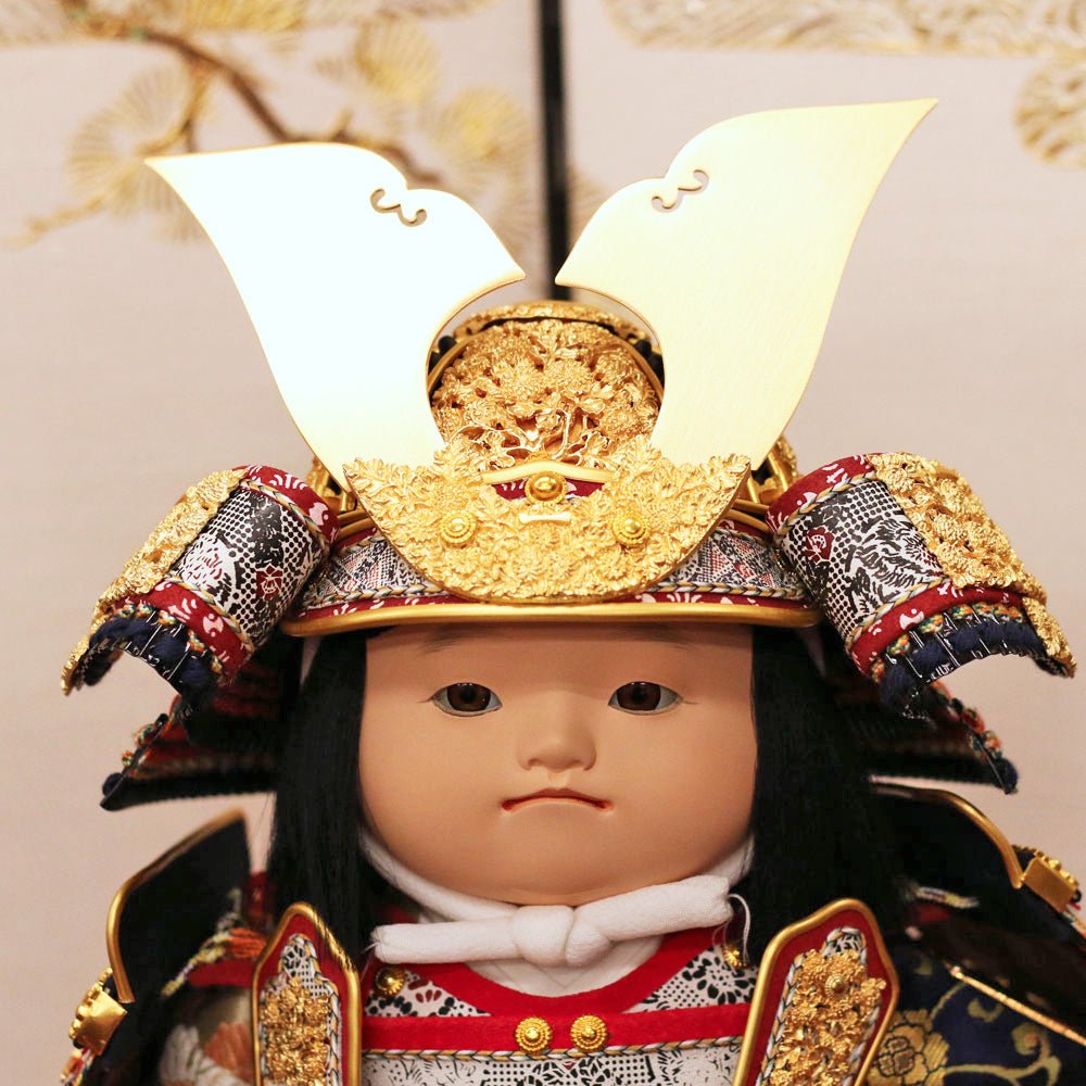 五月人形の子供大将飾り 洋| 最高級品 |国宝模写 菊一文字|コンパクト おしゃれ 兜鎧飾り 端午の節句飾り こどもの日 5月人形 人気 - ひなせい 五月人形