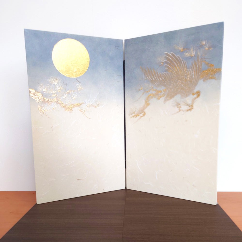横幅60cm|選べる屏風|7号鎧|くすみ青|透明感ある色合わせ|大鎧 五月人形|コンパクト おしゃれ 兜鎧飾り 端午の節句飾り 幻想的な美しさ 人気 - ひなせい 五月人形