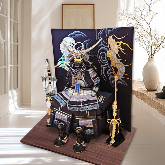 横幅60cm|小さい五月人形の7号鎧飾り| 武将 上杉謙信| 五月飾りの製造|コンパクト おしゃれ 兜鎧飾り 端午の節句飾り こどもの日 5月人形 人気 - ひなせい 五月人形