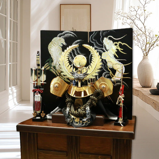 横幅66cm|着用収納兜飾 戦国武将 徳川家康 羅王|五月人形|人気ショップ|おしゃれ 兜鎧飾り 端午の節句飾り こどもの日 5月人形 人気 - ひなせい 五月人形