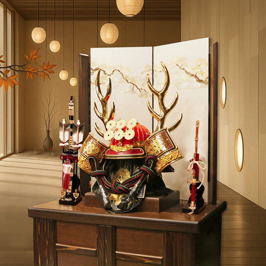 横幅66cm|着用収納兜飾り 戦国武将 真田幸村|五月人形|おしゃれ 兜鎧飾り 端午の節句飾り こどもの日 5月人形 人気 - ひなせい 五月人形