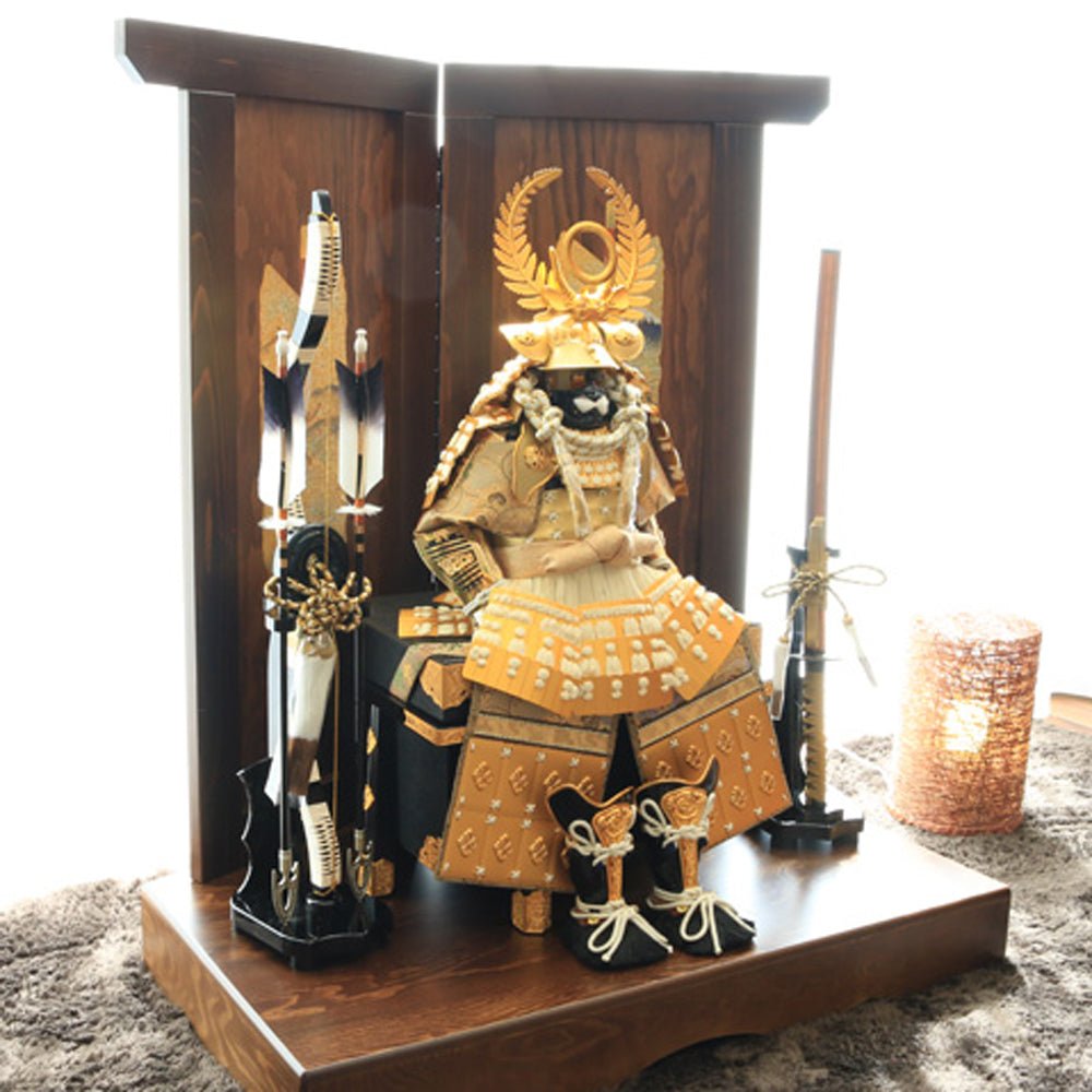 横幅85cm|翠鳳作 10号鎧 | 武将 徳川家康金|気品ある5月人形|リビングに飾る ||おしゃれ 兜鎧飾り 端午の節句飾り こどもの日 5月人形 石破首相 トランプ大統領へ - ひなせい 五月人形