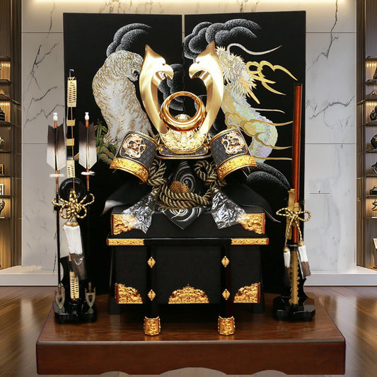 横幅85cm|着用兜飾り 大和日輪|被る兜飾り|着用できる|ゴージャスで好評|五月人形|おしゃれ 兜鎧飾り 端午の節句飾り こどもの日 5月人形 人気 - ひなせい 五月人形