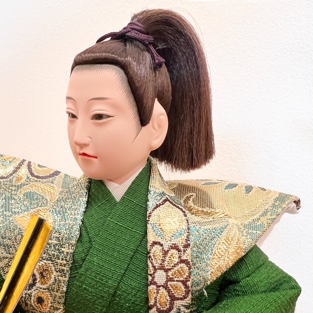 日本の伝統工芸品|侍(さむらい)着物人形 刀を持ちお顔も精密な石膏で手作り - ひなせい 五月人形