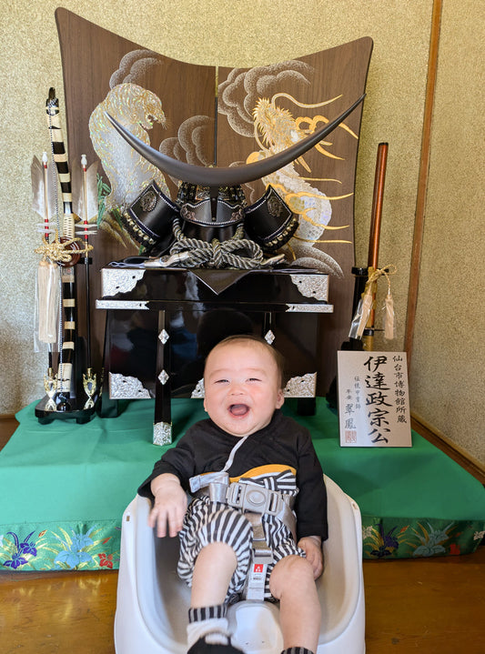 若武者姿は来年以降の楽しみ：福岡県の奏翔くん 端午の節句 こどもの日