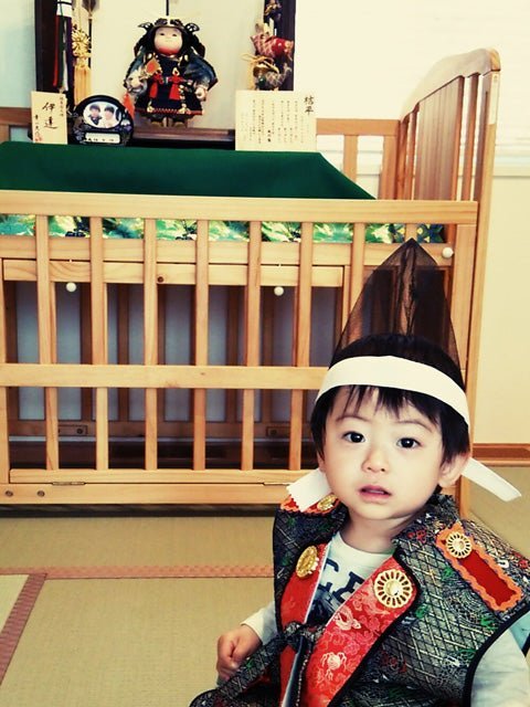 かわいいお顔の武将 五月人形の子供大将飾りで端午の節句 初節句｜掛川市の桔平くん - ひなせい 五月人形