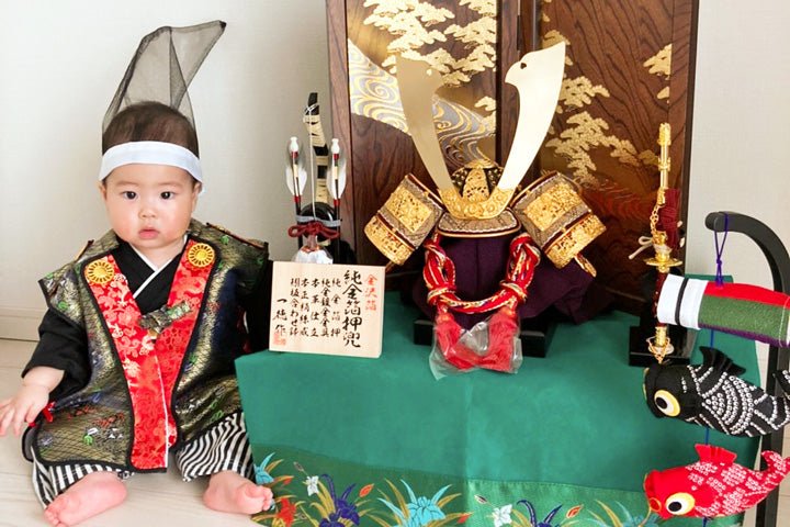 五月人形の兜飾りで端午の節句 お孫さんの初節句｜東京都町田市の悠杜くん - ひなせい 五月人形