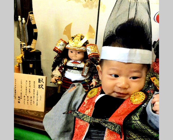 かわいい五月人形の子供大将飾りで端午の節句 初節句｜東京都の臥玖君 - ひなせい 五月人形