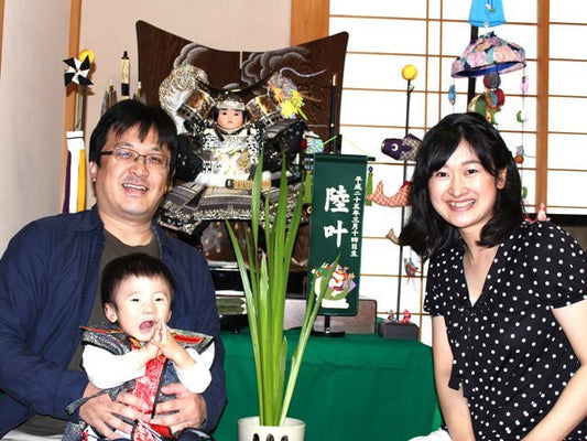 五月人形の子供大将飾りで端午の節句 初節句｜お父さんも嬉しい 島田市の陸斗くん - ひなせい 五月人形