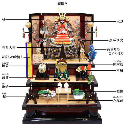 三段飾り 豪華な五月人形