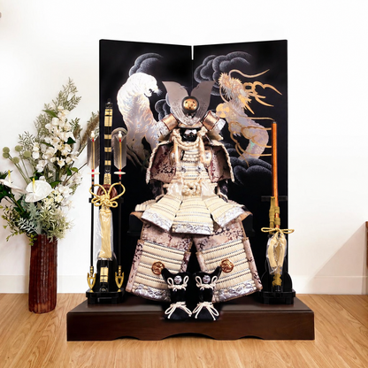 85cm Wide | Suiho's No. 12 Armor, Warrior Tokugawa Ieyasu | White | Happy! May Doll | Stylish | Stylish Helmet and Armor Decoration, Children's Day Decoration, May Doll, Prime Minister Ishiba, President Trump