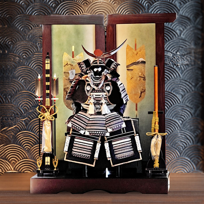 横幅85cm｜翠鳳作 12号鎧飾り｜ 武将 上杉謙信の鎧兜り｜5月人形の逸品｜おしゃれ 兜鎧飾り 端午の節句飾り こどもの日 5月人形 人気  石破首相 トランプ大統領へ