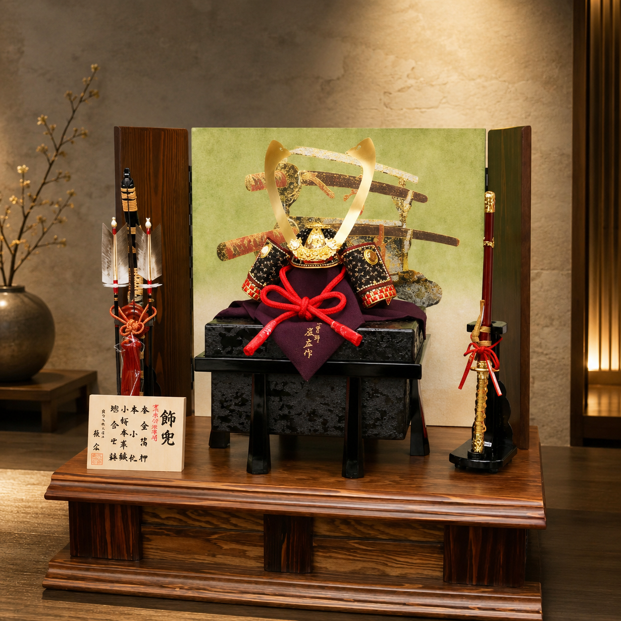 1/3辰弘作 本金箔押し兜｜本革威(おどし)｜ 五月人形 兜飾り ｜おしゃれ 端午の節句飾り こどもの日 5月人形 人気 - ひなせい 五月人形