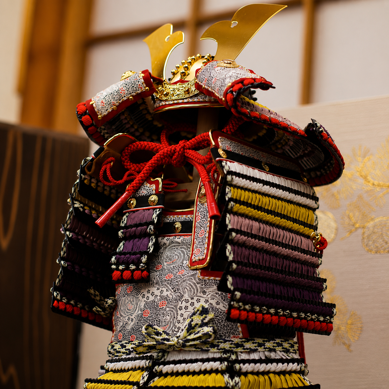 1/4奉納鎧 ｜五月人形｜ 大山祇神社の源義経模写｜銅丸鎧｜加藤鞆美｜おしゃれ 兜鎧飾り 端午の節句飾り こどもの日 5月人形 人気 - ひなせい 五月人形