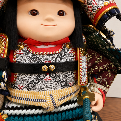 横幅45cm｜子供大将飾り 匠｜お顔がかわいい｜見惚れちゃう 五月人形｜コンパクト おしゃれ 兜鎧飾り 端午の節句飾り こどもの日 5月人形 人気 かわいい武者人形 - 五月人形 ひなせい