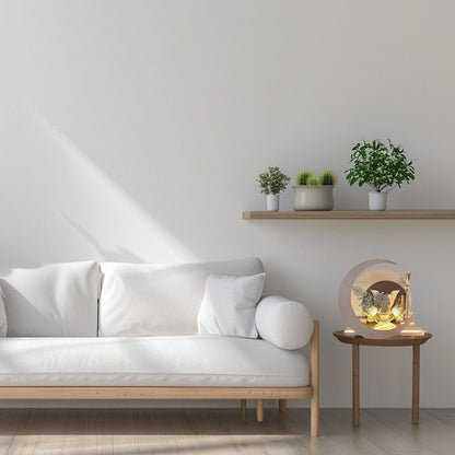 横幅30cm｜4号 くすみ色緑 ナチュラル moonlight｜電気がつく 丸いタイプ 五月人形 コンパクト｜おしゃれ 兜鎧飾り 端午の節句飾り 子どもの日 かぶと - 五月人形 ひなせい