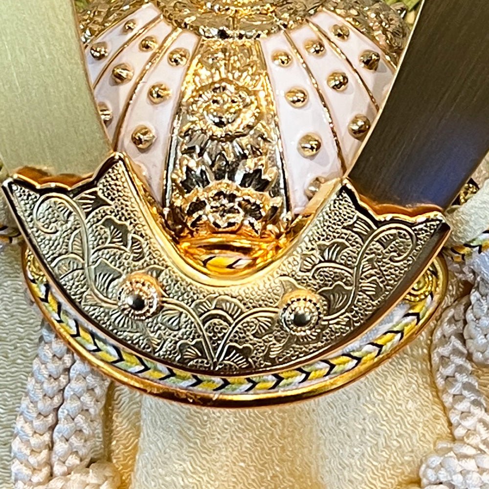 横幅35cm｜名工 小島辰広作 白1/5・中鍬緑 グリーン｜そよ風が吹き込む｜ 希少な五月人形｜コンパクト おしゃれ 兜鎧飾り 端午の節句飾り こどもの日 5月人形 人気 - ひなせい 五月人形