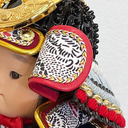 横幅35cm｜五月人形の大将飾り 海｜ 優しいお顔 ｜ブルー｜コンパクト おしゃれ 兜鎧飾り 端午の節句飾り こどもの日 5月人形 人気 かわいい武者人形 - ひなせい 五月人形