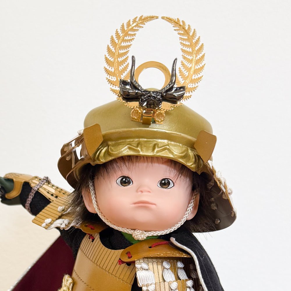 横幅45cm｜可愛い大将飾り｜もののふ童 徳川家康｜コンパクト おしゃれ 端午の節句飾り こどもの日 5月人形 人気 かわいい - 五月人形 ひなせい
