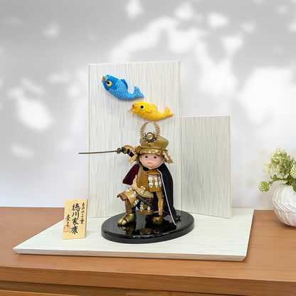 横幅45cm｜可愛い大将飾り｜もののふ童 徳川家康｜コンパクト おしゃれ 端午の節句飾り こどもの日 5月人形 人気 かわいい - 五月人形 ひなせい