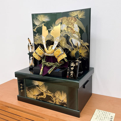 横幅50cm｜収納タイプ 会津塗 五月人形 コンパクト飾り｜モダン｜コンパクト おしゃれ 兜鎧飾り 端午の節句飾り こどもの日 5月人形 かぶと - 五月人形 ひなせい