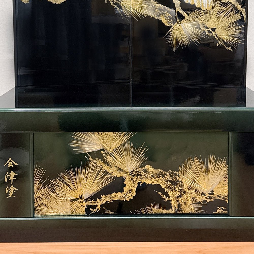 横幅50cm｜収納タイプ 会津塗 五月人形 コンパクト飾り｜モダン｜コンパクト おしゃれ 兜鎧飾り 端午の節句飾り こどもの日 5月人形 かぶと - 五月人形 ひなせい