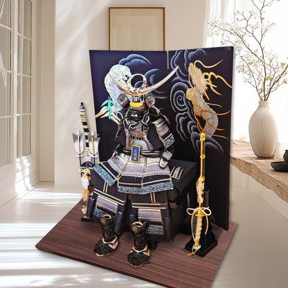 横幅60cm｜小さい五月人形の7号鎧飾り｜ 武将 上杉謙信｜ 五月飾りの製造｜コンパクト おしゃれ 兜鎧飾り 端午の節句飾り こどもの日 5月人形 人気 - ひなせい 五月人形