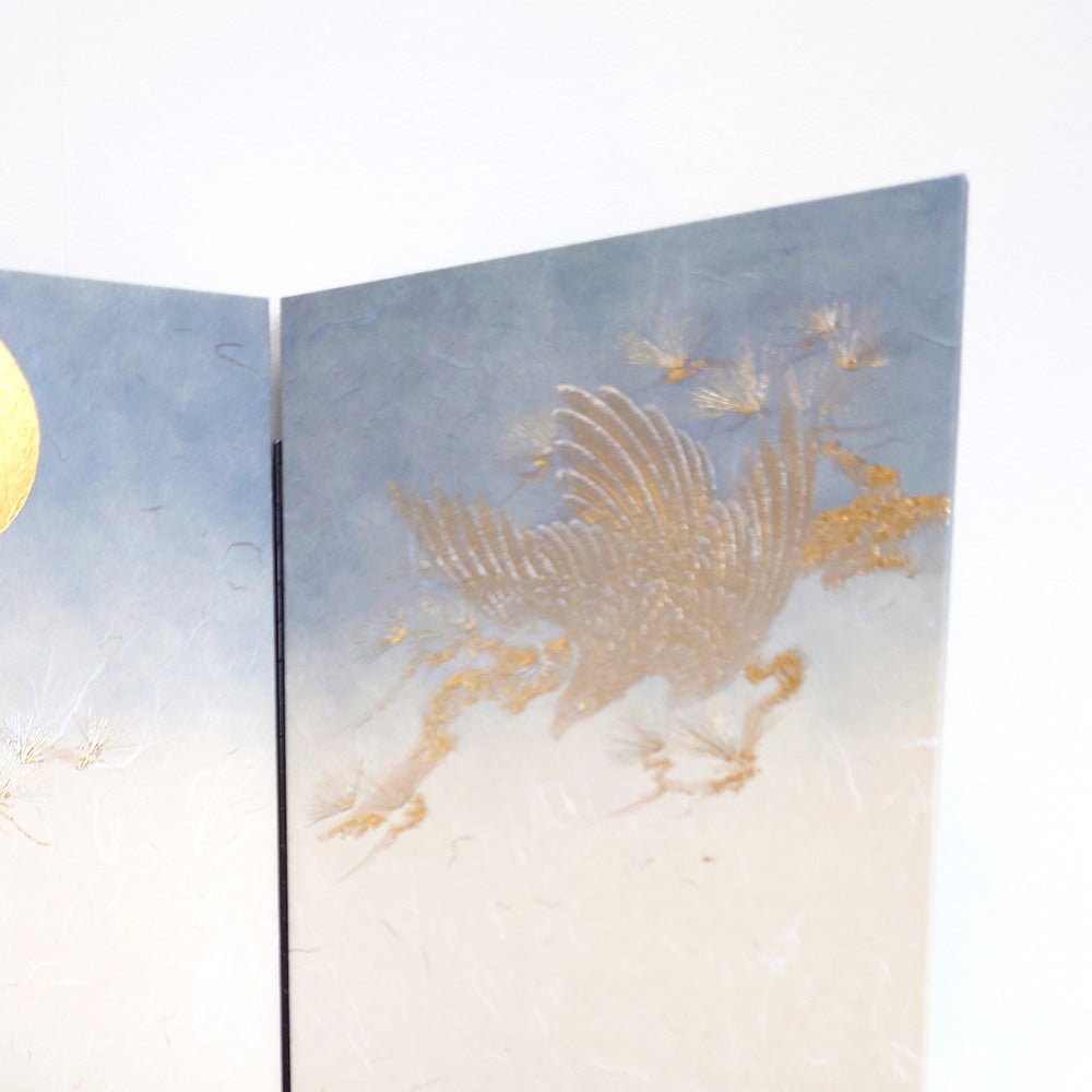 横幅60cm｜選べる屏風｜7号鎧｜くすみ青｜透明感ある色合わせ｜大鎧 五月人形｜コンパクト おしゃれ 兜鎧飾り 端午の節句飾り 幻想的な美しさ 人気 - ひなせい 五月人形