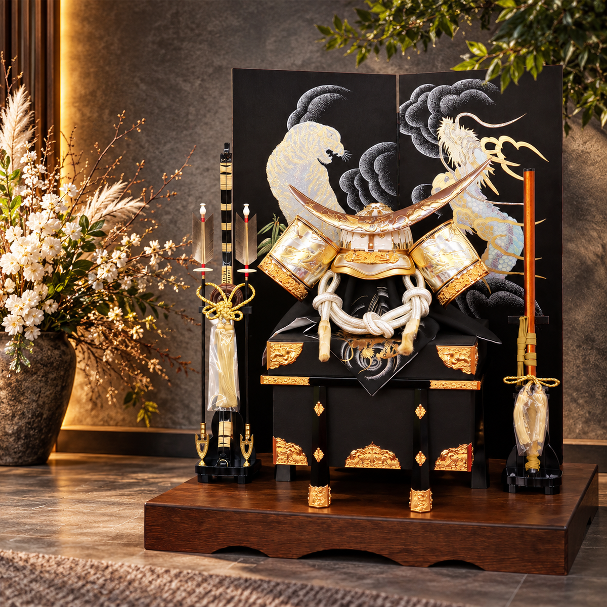 横幅85cm｜兜 武将 伊達政宗｜流行りの兜飾り｜大きい五月人形｜良い出来栄えで一押し｜おしゃれ 兜鎧飾り 端午の節句飾り こどもの日 5月人形 人気 - ひなせい 五月人形