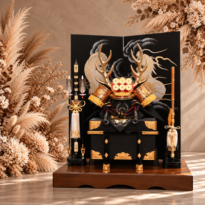 横幅85cm｜兜 武将 真田幸村｜流行りの兜飾り｜大きい五月人形｜良い出来栄えで一押し｜おしゃれ 兜鎧飾り 端午の節句飾り こどもの日 5月人形 人気 - ひなせい 五月人形