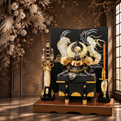 横幅85cm｜着用兜 武将 徳川家康 羅王｜流行りの兜飾り｜大きい五月人形｜良い出来栄えで一押し｜おしゃれ 兜鎧飾り 端午の節句飾り こどもの日 5月人形 人気 - ひなせい 五月人形