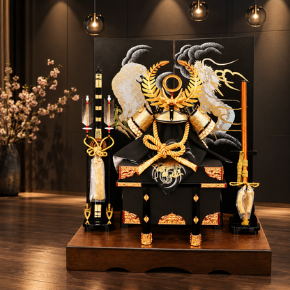 翠鳳作 着用兜 武将 徳川家康 金｜5月人形｜かぶれる特大五月人形｜おしゃれ 兜鎧飾り 端午の節句飾り こどもの日 5月人形  トランプ大統領へ かぶと