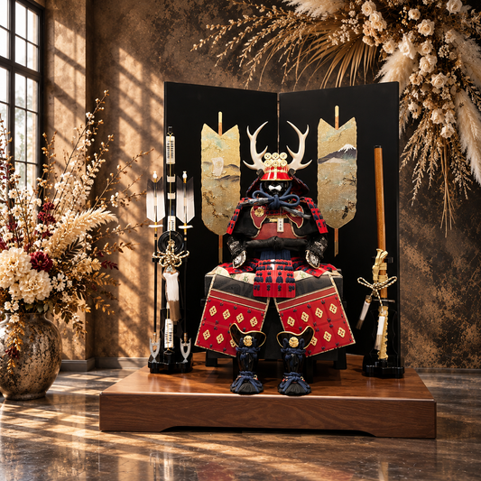 横幅85cm｜鎧 武将 真田幸村｜流行りの兜飾り｜大きい五月人形｜良い出来栄えで一押し｜おしゃれ 兜鎧飾り 端午の節句飾り こどもの日 5月人形 人気 - ひなせい 五月人形