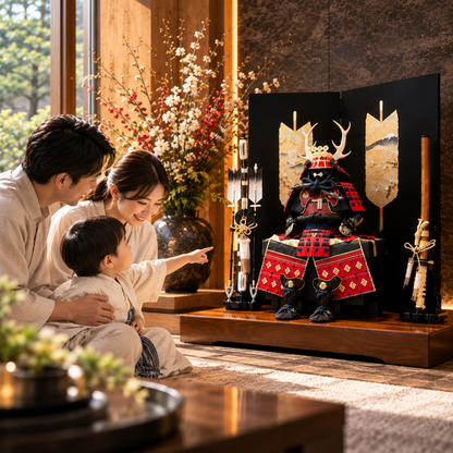 横幅85cm｜鎧 武将 真田幸村｜流行りの兜飾り｜大きい五月人形｜良い出来栄えで一押し｜おしゃれ 兜鎧飾り 端午の節句飾り こどもの日 5月人形 人気 - ひなせい 五月人形
