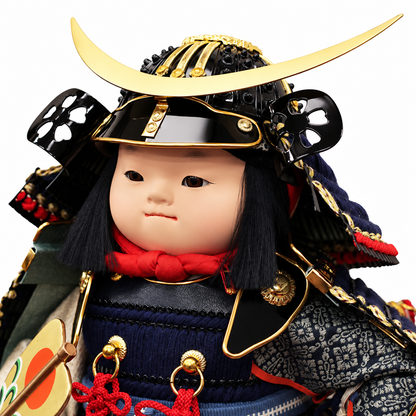 子供大将飾り 伊達政宗｜五月人形 ｜凛々しい表情 ｜お顔｜コンパクト おしゃれ 兜鎧飾り 端午の節句飾り こどもの日 5月人形 人気 - ひなせい 五月人形