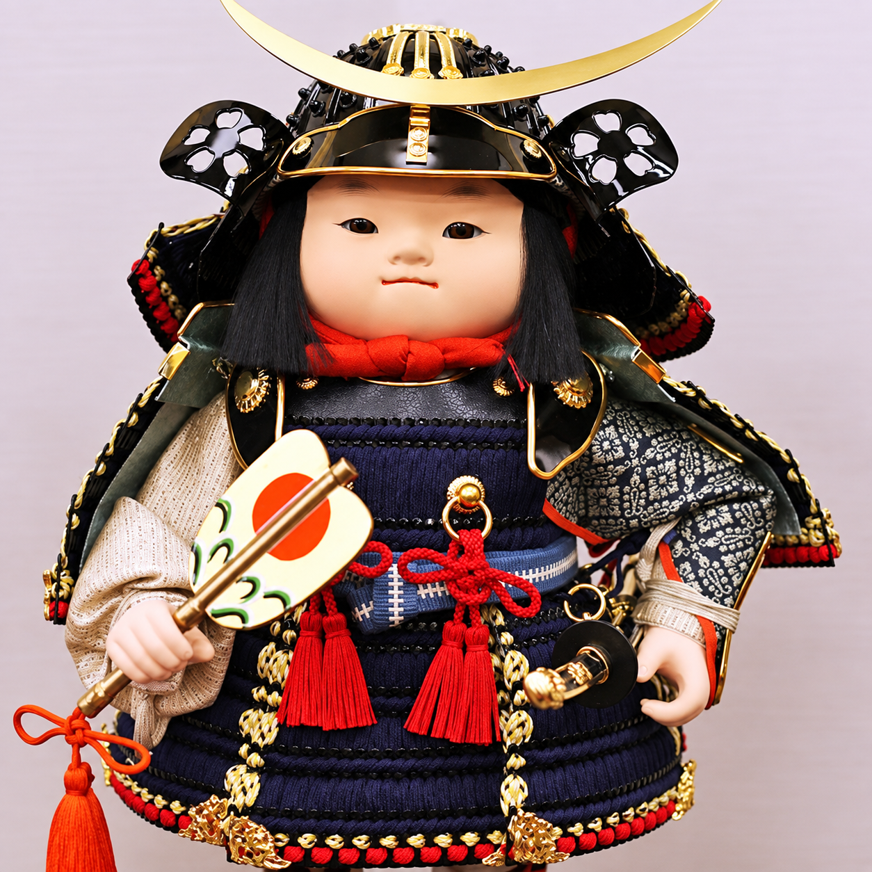 横幅45cm｜子供大将飾り 武将 伊達政宗｜五月人形 ｜凛々しい表情 ｜お