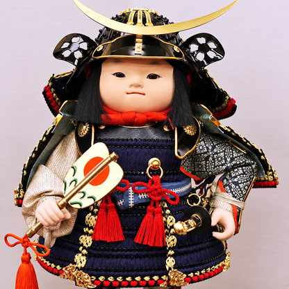 子供大将飾り 伊達政宗｜五月人形 ｜凛々しい表情 ｜お顔｜コンパクト おしゃれ 兜鎧飾り 端午の節句飾り こどもの日 5月人形 人気 - ひなせい 五月人形