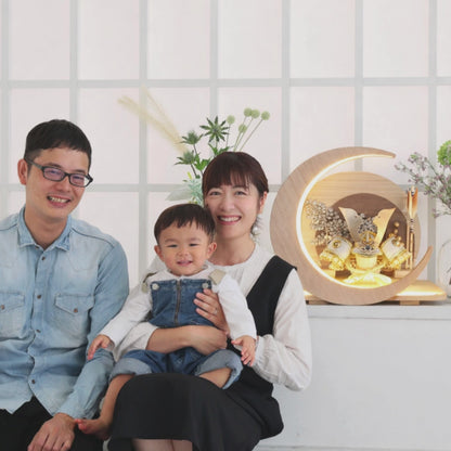 横幅30cm｜4号 ブロンズ兜 ナチュラル moonlight｜ナチュラル色 五月人形 ｜モダン｜コンパクト おしゃれ 兜鎧飾り 端午の節句飾り こどもの日 5月人形 かぶと