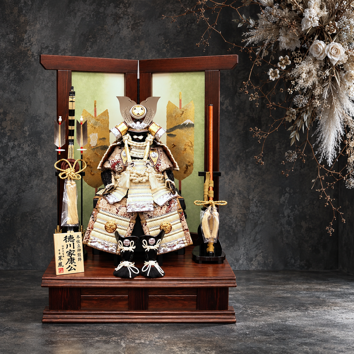 武将 徳川家康 ｜鎧飾り｜翠峰作｜五月人形｜本物志向｜ おしゃれ 兜鎧飾り 端午の節句飾り こどもの日 5月人形 人気