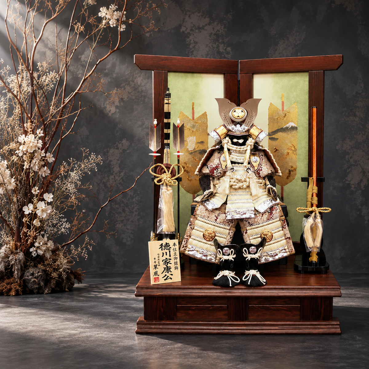 武将 徳川家康 ｜鎧飾り｜翠峰作｜五月人形｜本物志向｜ おしゃれ 兜鎧飾り 端午の節句飾り こどもの日 5月人形 人気