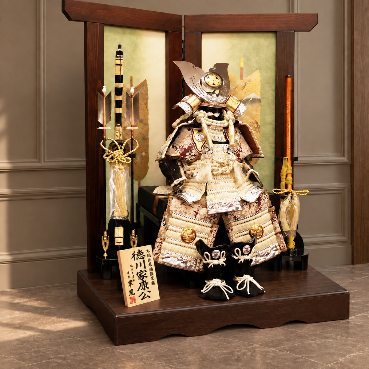武将 徳川家康 ｜鎧飾り｜翠峰作｜五月人形｜本物志向｜ おしゃれ 兜鎧飾り 端午の節句飾り こどもの日 5月人形 人気