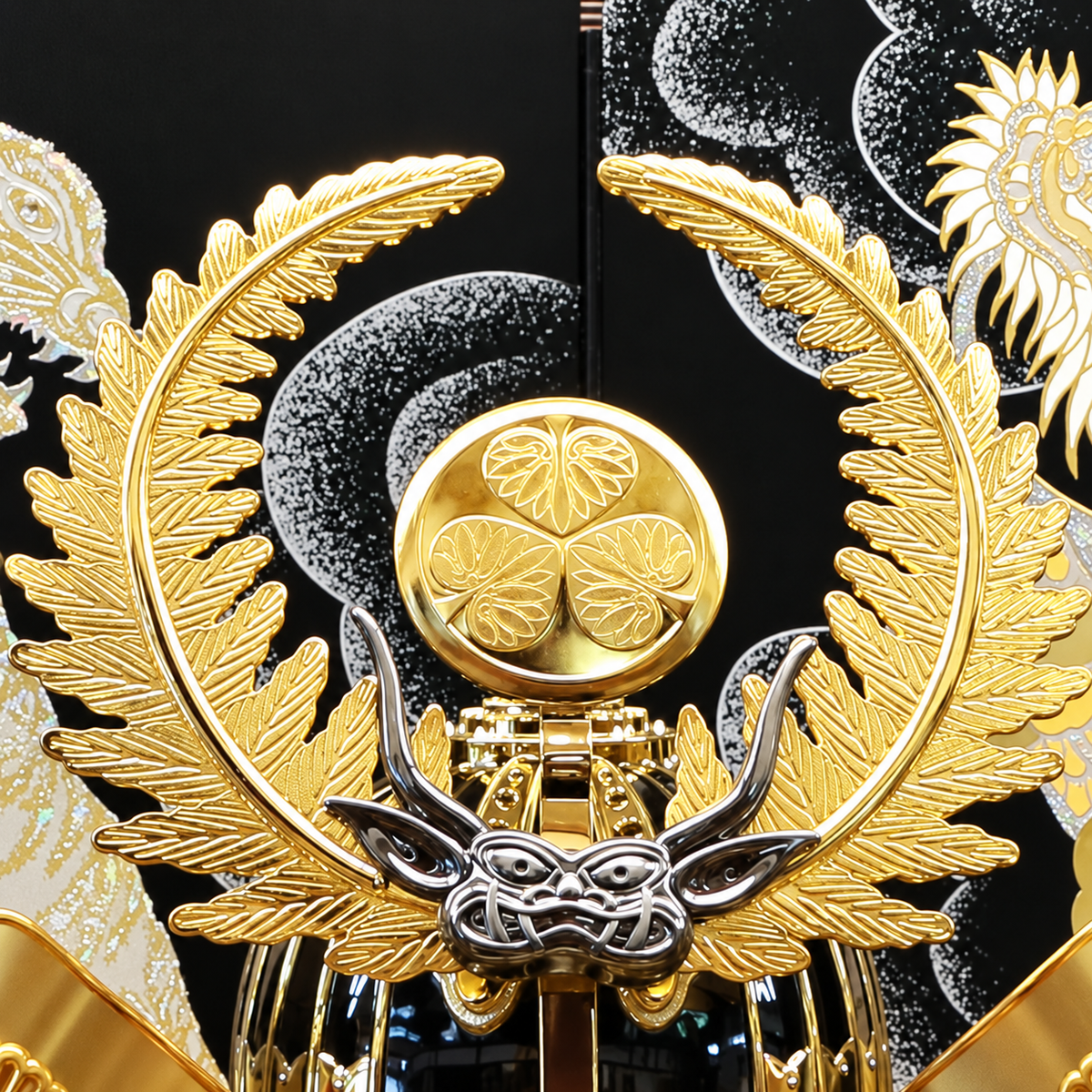 横幅85cm｜着用兜 武将 徳川家康 羅王｜流行りの兜飾り｜大きい五月人形｜良い出来栄えで一押し｜おしゃれ 兜鎧飾り 端午の節句飾り こどもの日 5月人形 人気 - SAKURA ARCH（サクラ アーチ） 五月人形