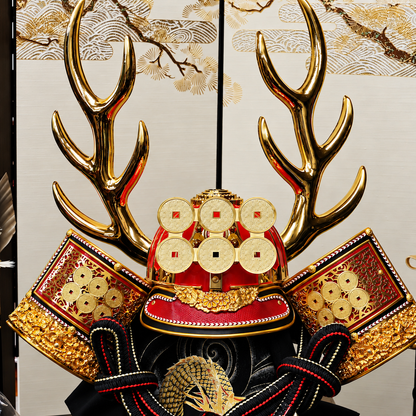 横幅85cm｜着用兜飾り 武将 真田幸村｜5月人形｜優雅で豪快｜派手で綺麗さが素敵｜五月人形｜おしゃれ 兜鎧飾り 端午の節句飾り こどもの日 5月人形 人気 - SAKURA ARCH（サクラ アーチ） 五月人形