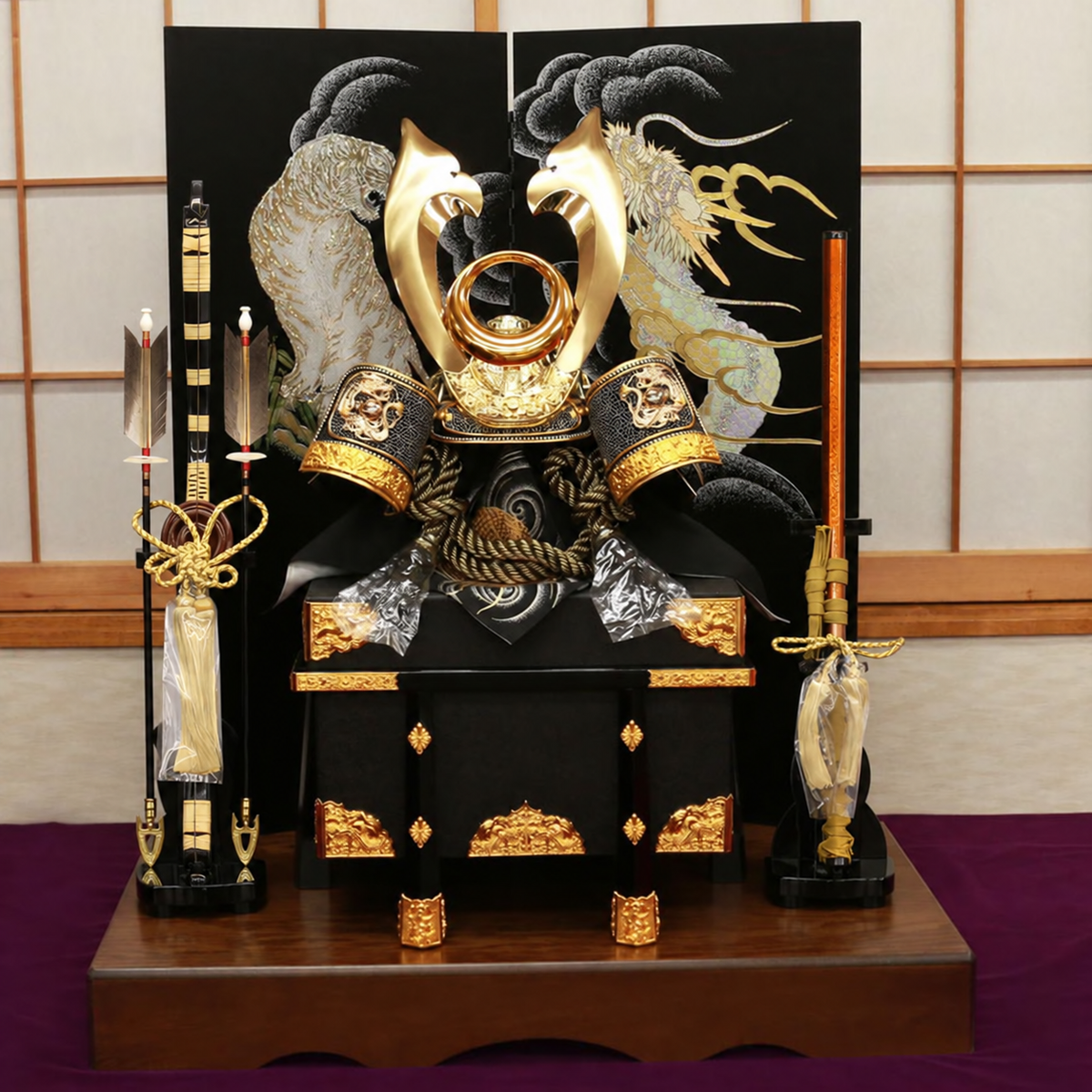 横幅85cm｜着用兜飾り 大和日輪｜被る兜飾り｜着用できる｜ゴージャスで好評｜五月人形｜おしゃれ 兜鎧飾り 端午の節句飾り こどもの日 5月人形  かぶと
