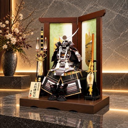 武将 上杉謙信 ｜鎧飾り｜翠峰作｜五月人形｜本物志向｜ おしゃれ 兜鎧飾り 端午の節句飾り こどもの日 5月人形 人気