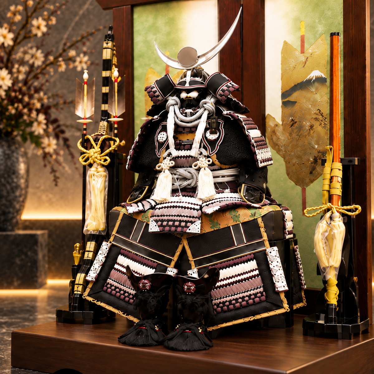 武将 上杉謙信 ｜鎧飾り｜翠峰作｜五月人形｜本物志向｜ おしゃれ 兜鎧飾り 端午の節句飾り こどもの日 5月人形 人気